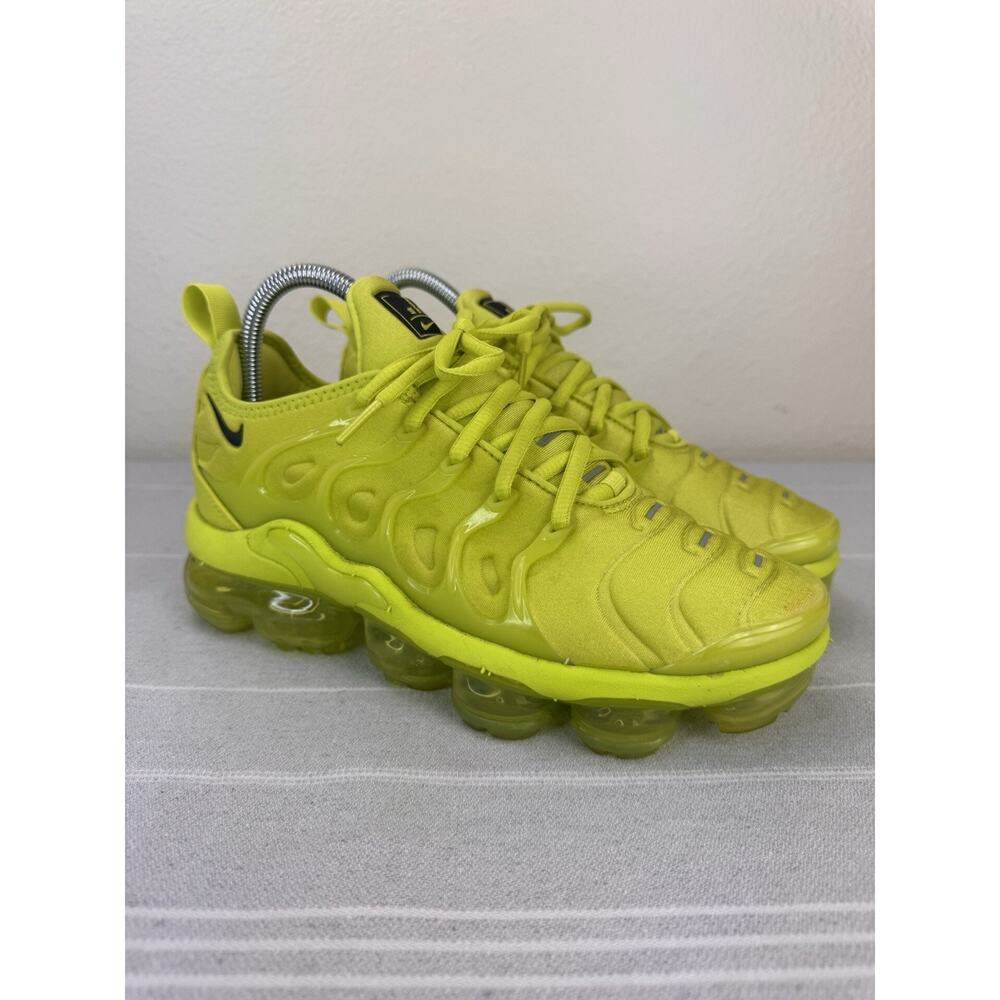 Nike Air VaporMax Plus Tennis Ball Sneakers Neoprene DX1784-300 Volt Green 7.5